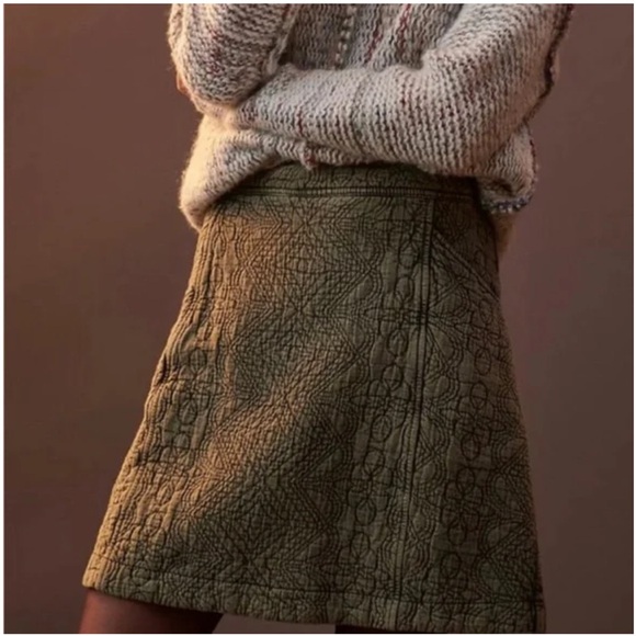 Anthropologie Dresses & Skirts - M21 NWT Anthropologie Pilcro‎ Moss Embossed Mini Skirt